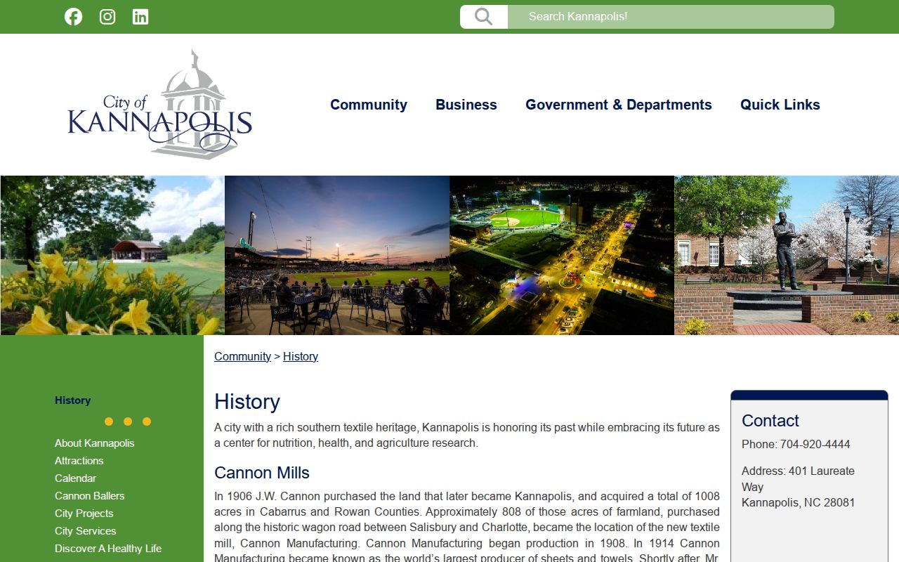 Kannapolis people search history and cemetery records